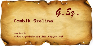 Gombik Szelina névjegykártya